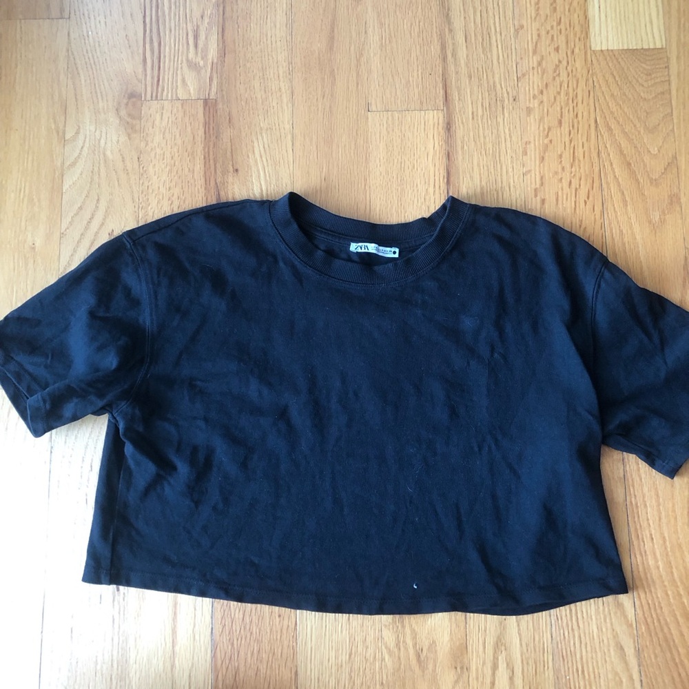 (2) Zara basic crop tee - Picture 3 of 3
